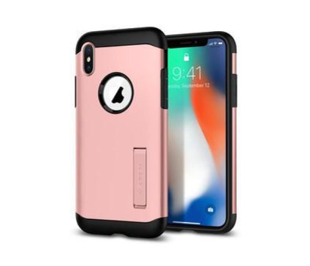 Etui Slim Armor do iPhone X różowe złoto - 1381926 - zdjęcie